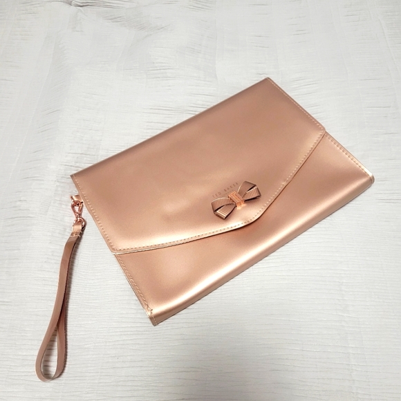 ted baker rose gold clutch bag